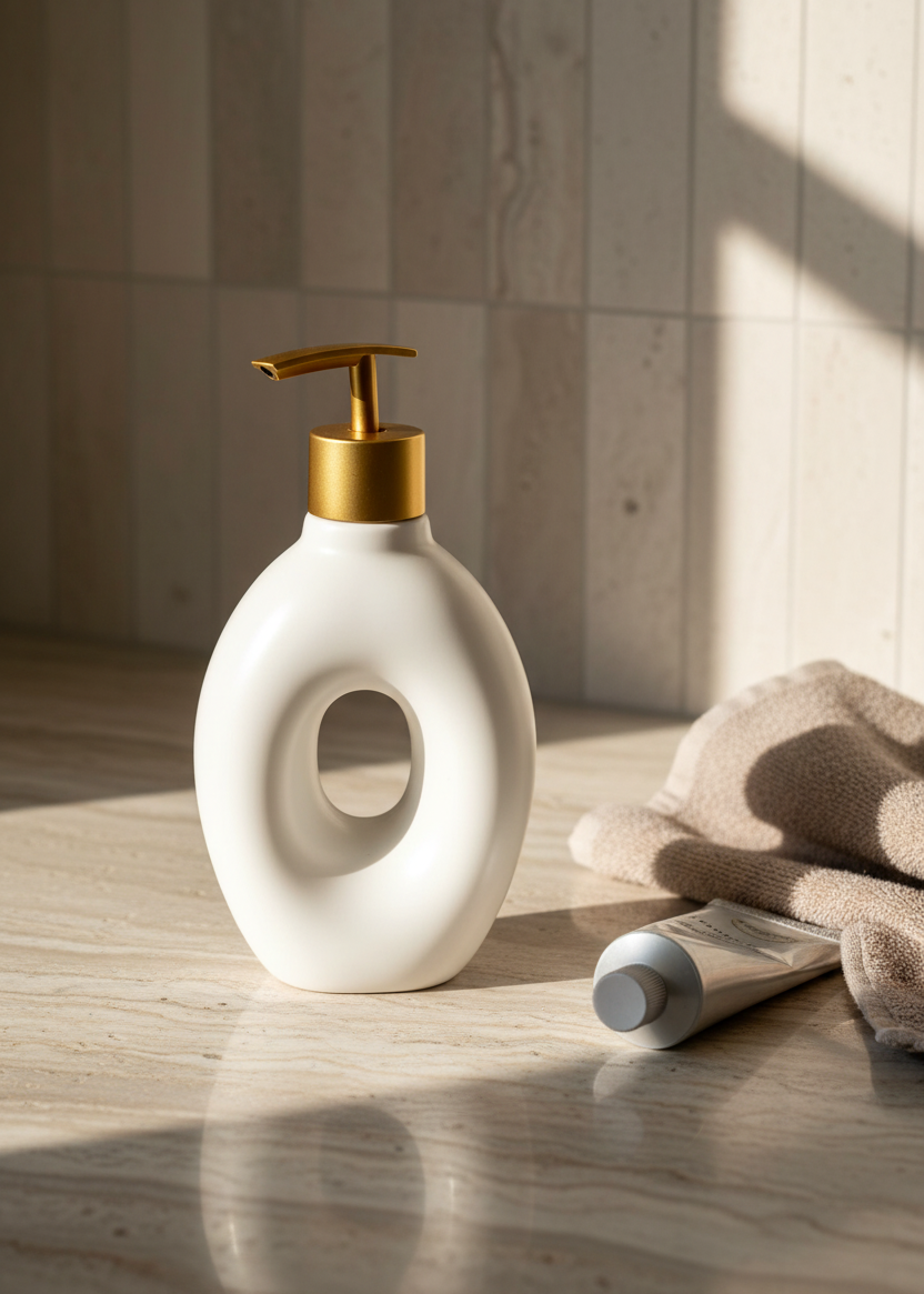 Orb Hollow Bathroom Dispenser - White