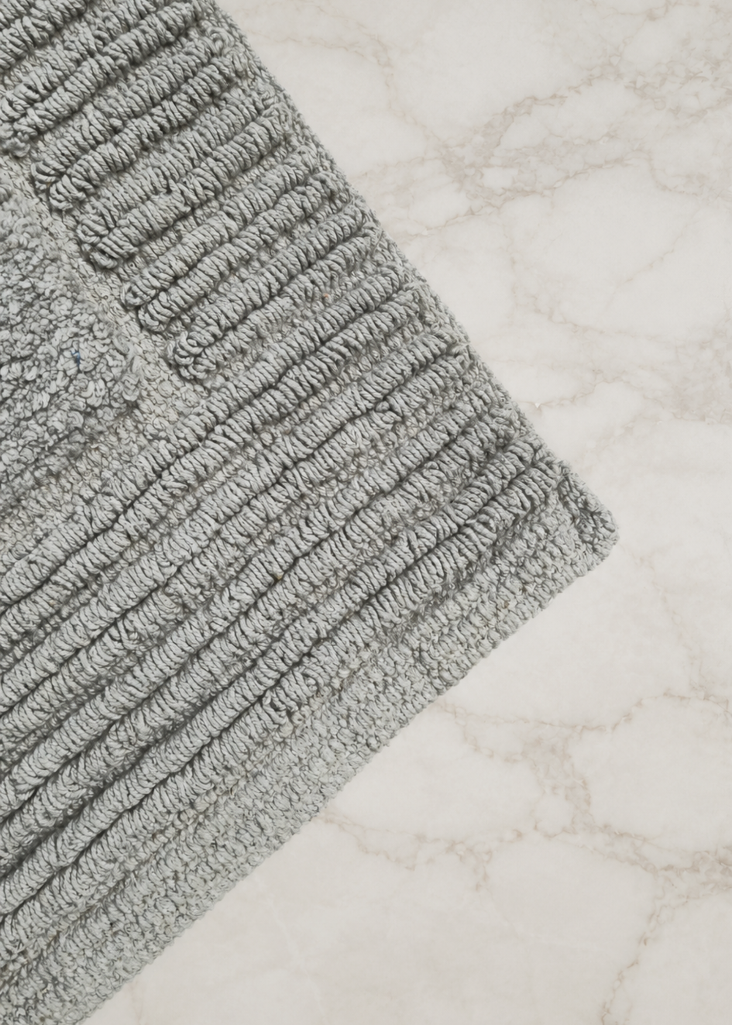 Mysa Anti Slip - Woven - Cotton Bath Mat - Grey - 45 x 30 cm