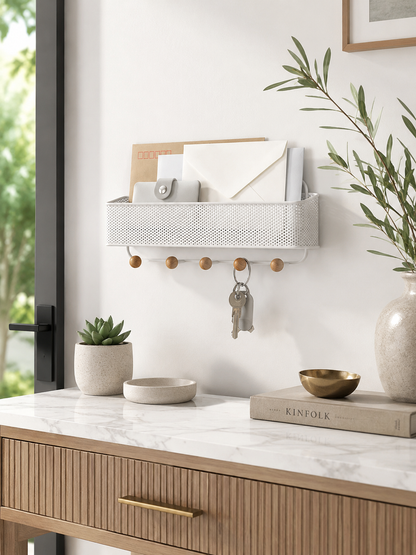 Wall Mounted Rack With Key Holder