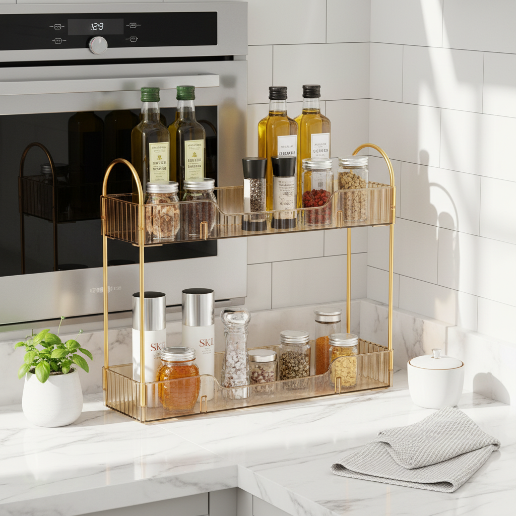 Bathroom Countertop Organiser - Amber