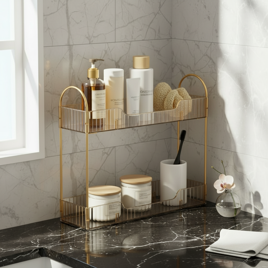 Bathroom Countertop Organiser - Amber