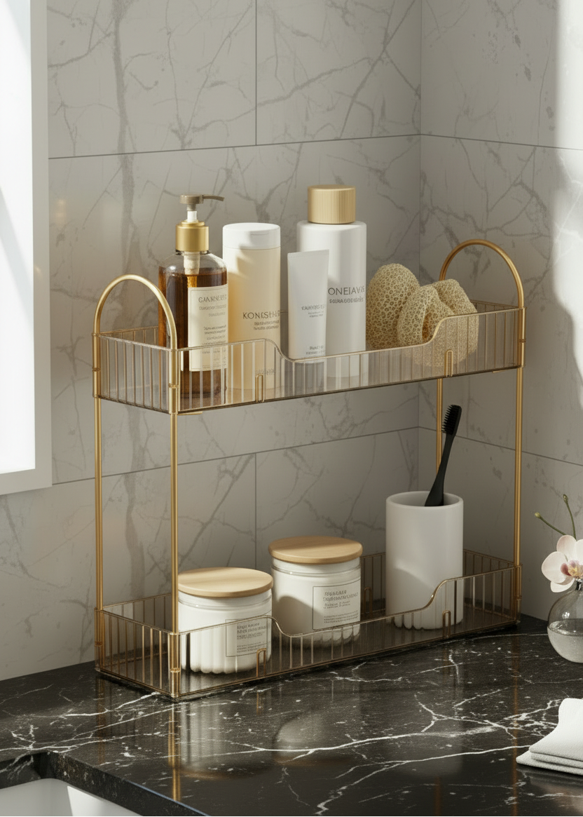 Bathroom Countertop Organiser - Amber