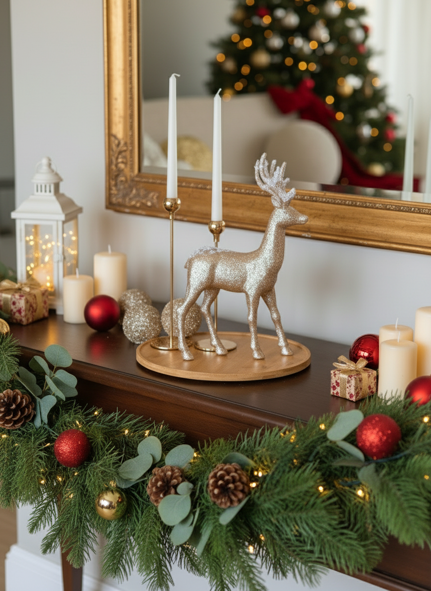 Christmas Holly Reindeer