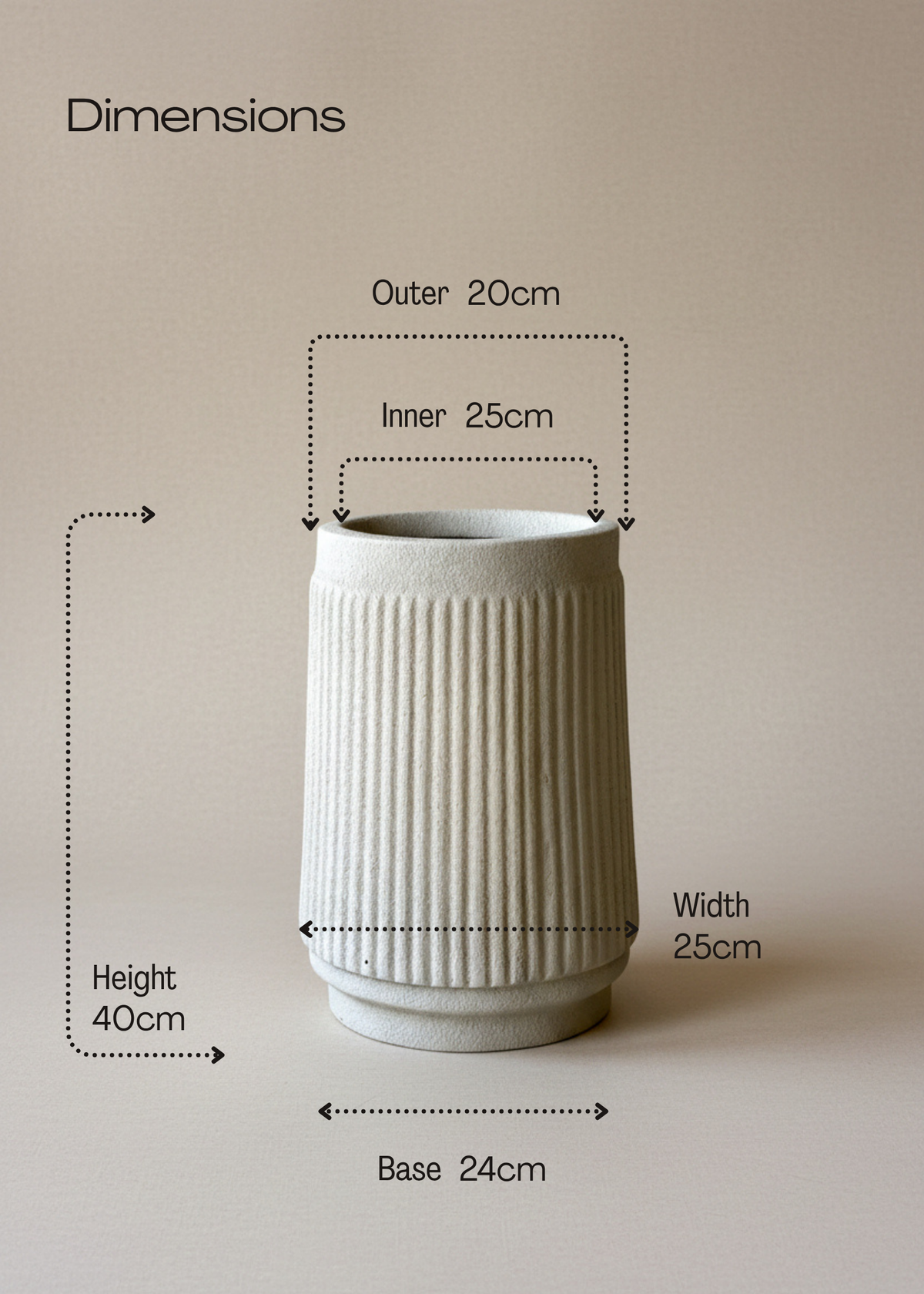 Hanover Beige Planter