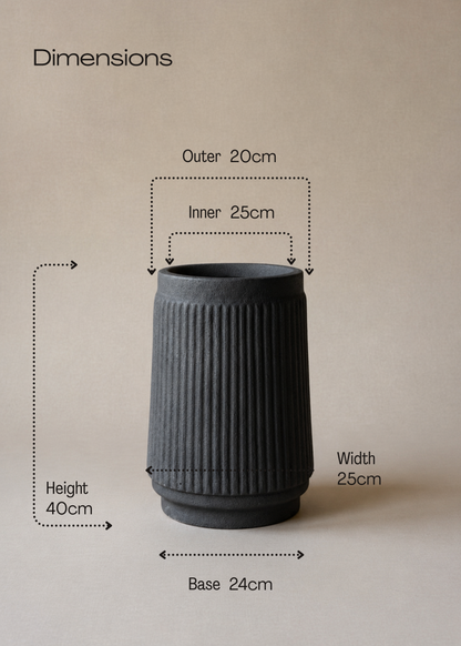 Hanover Black Planter