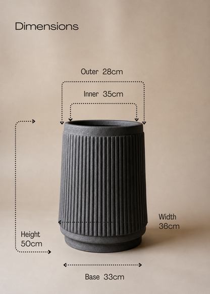 Hanover Black Planter