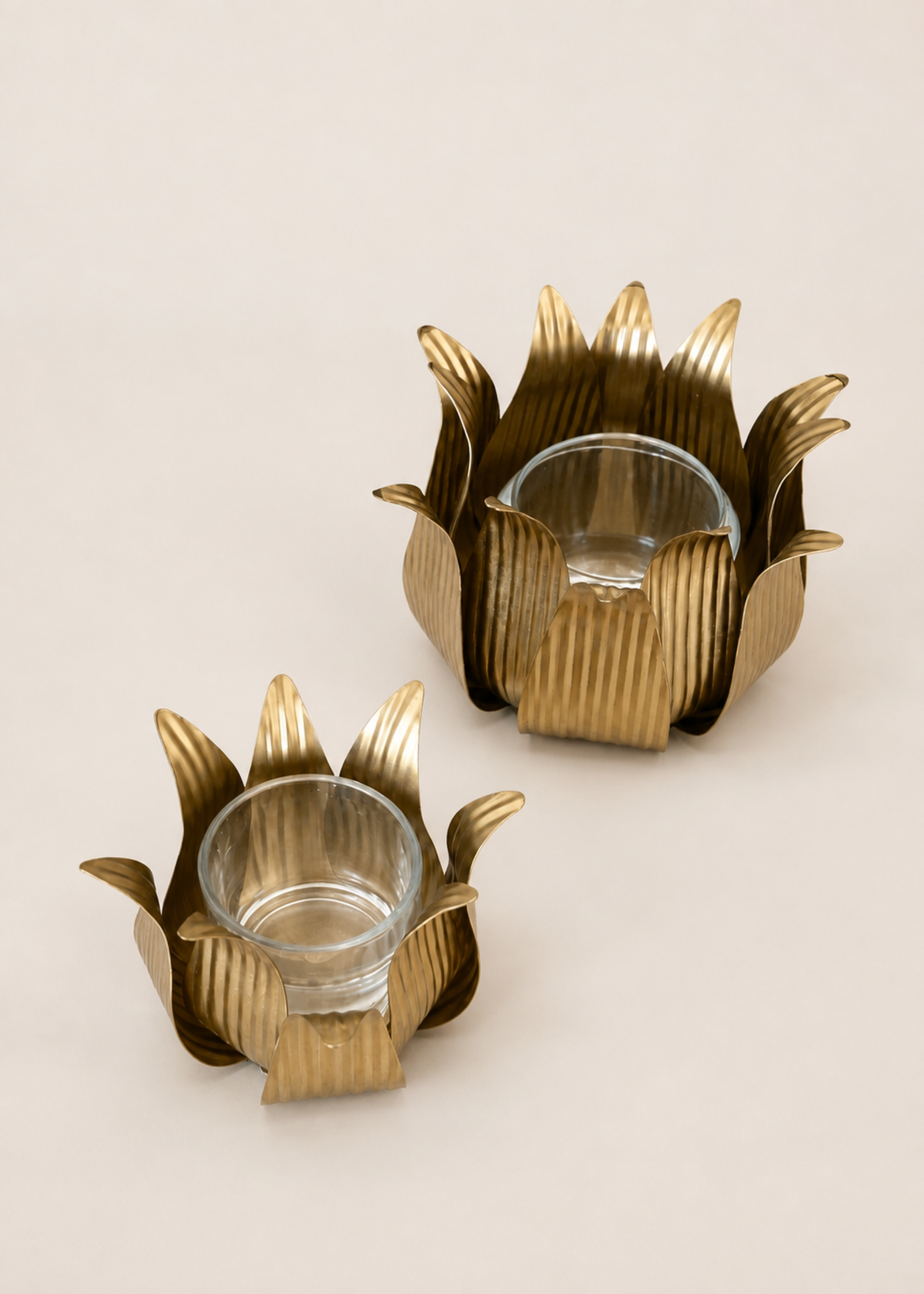 Gold Lotus Diyas