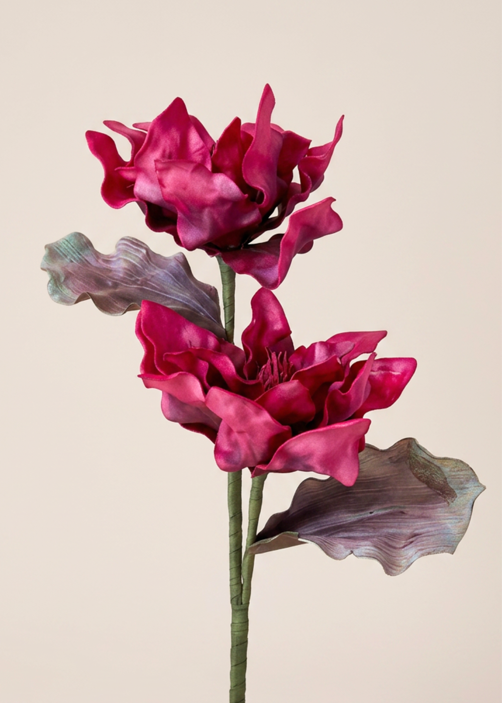 Artificial Dahlia Flower Stem  - Fuchsia Ombre (One Stem)
