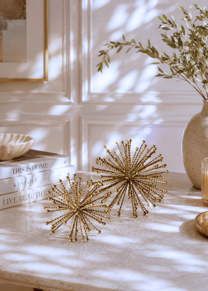 Braided Gold Balls - Set of 2