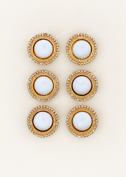 Festive Mira Crystal Diya - Set of 6