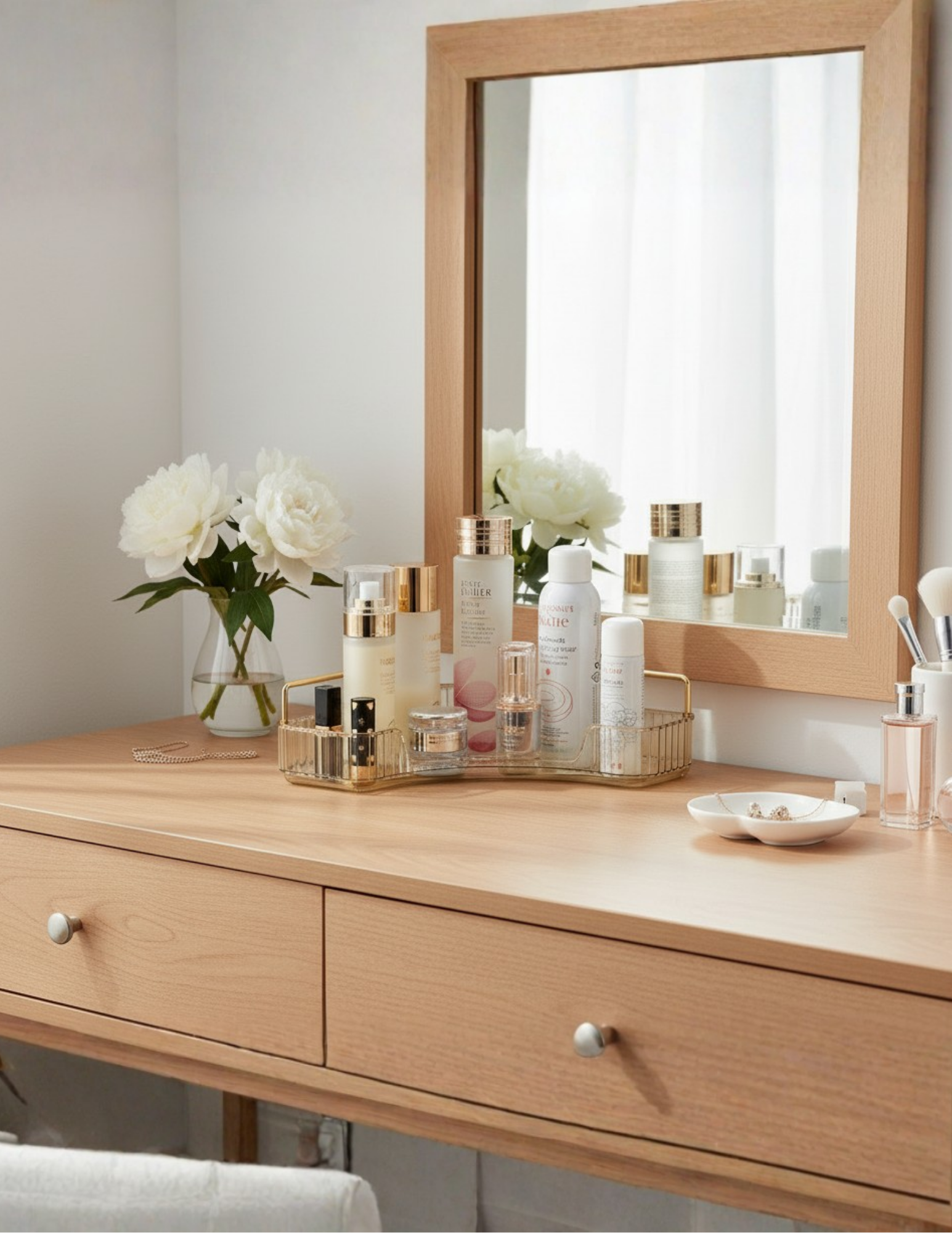 Corner Cosmetic Storage Rack - Amber