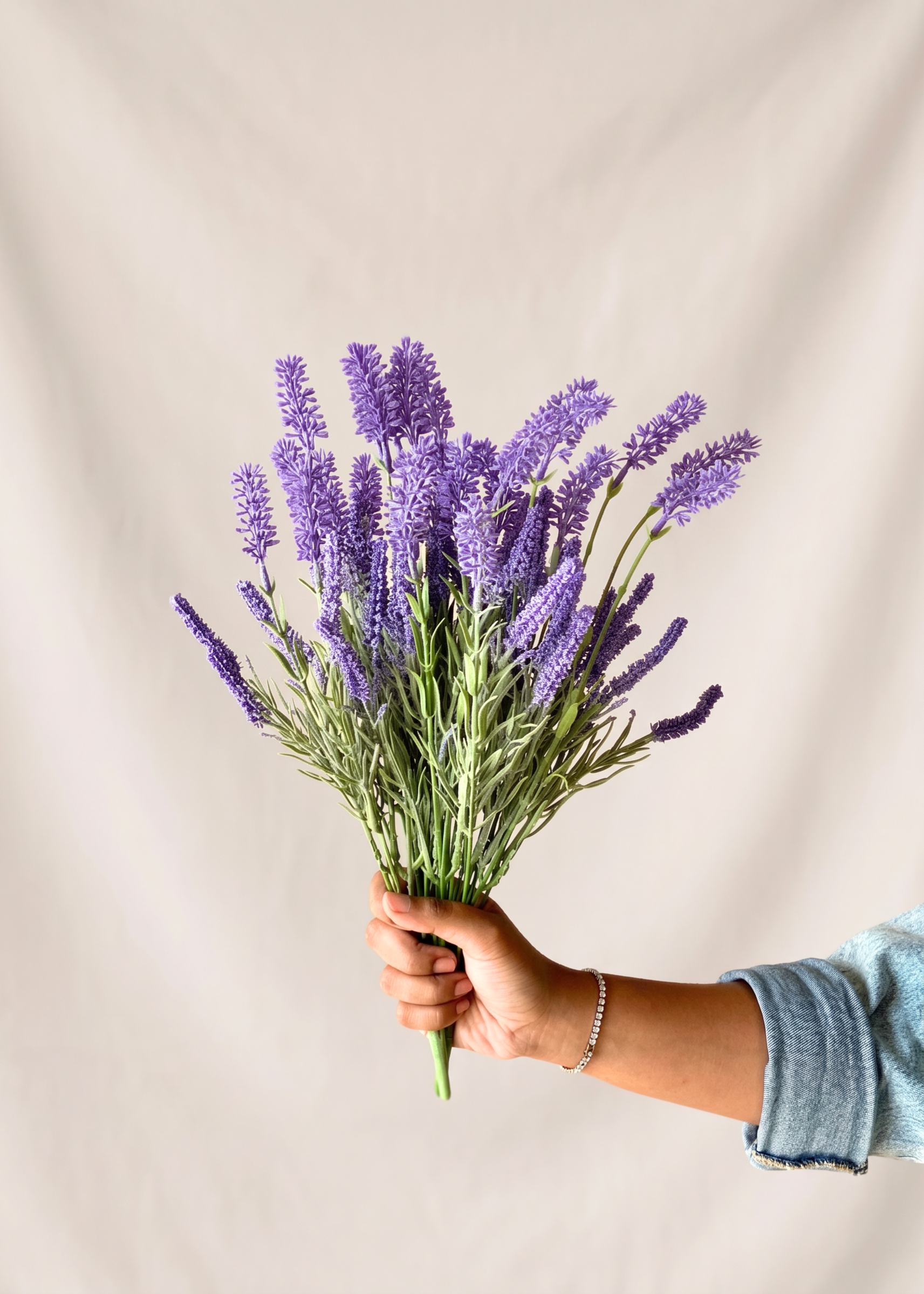 Artificial Lavandula Flower Bunch - (Set of 2)