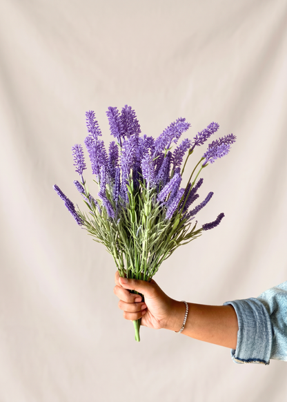 Artificial Lavandula Flower Bunch - (Set of 2)