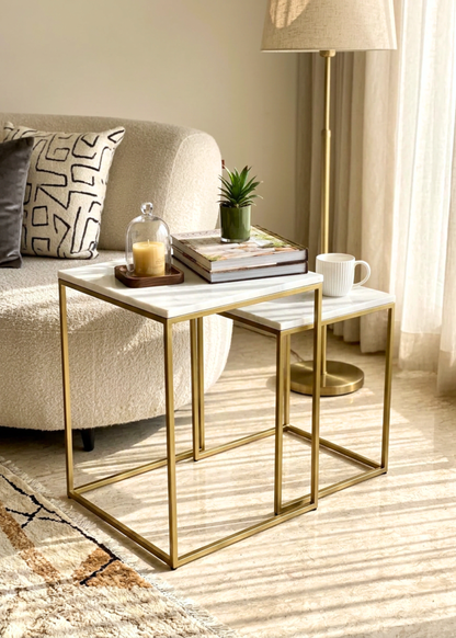 Oxford Square Nesting Tables - Set of 2