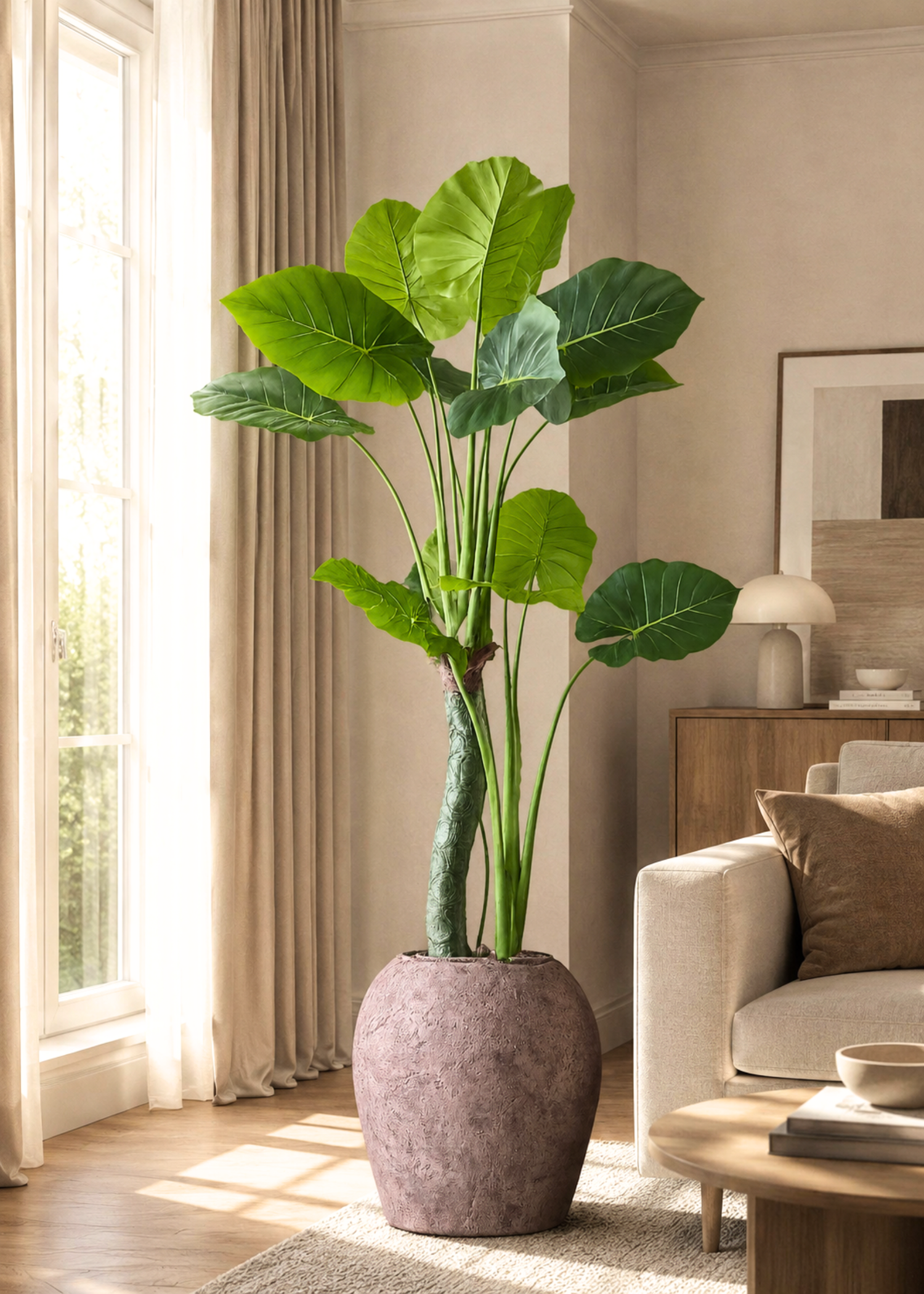 Artificial Evergreen Alocasia Plant - 5 Feet