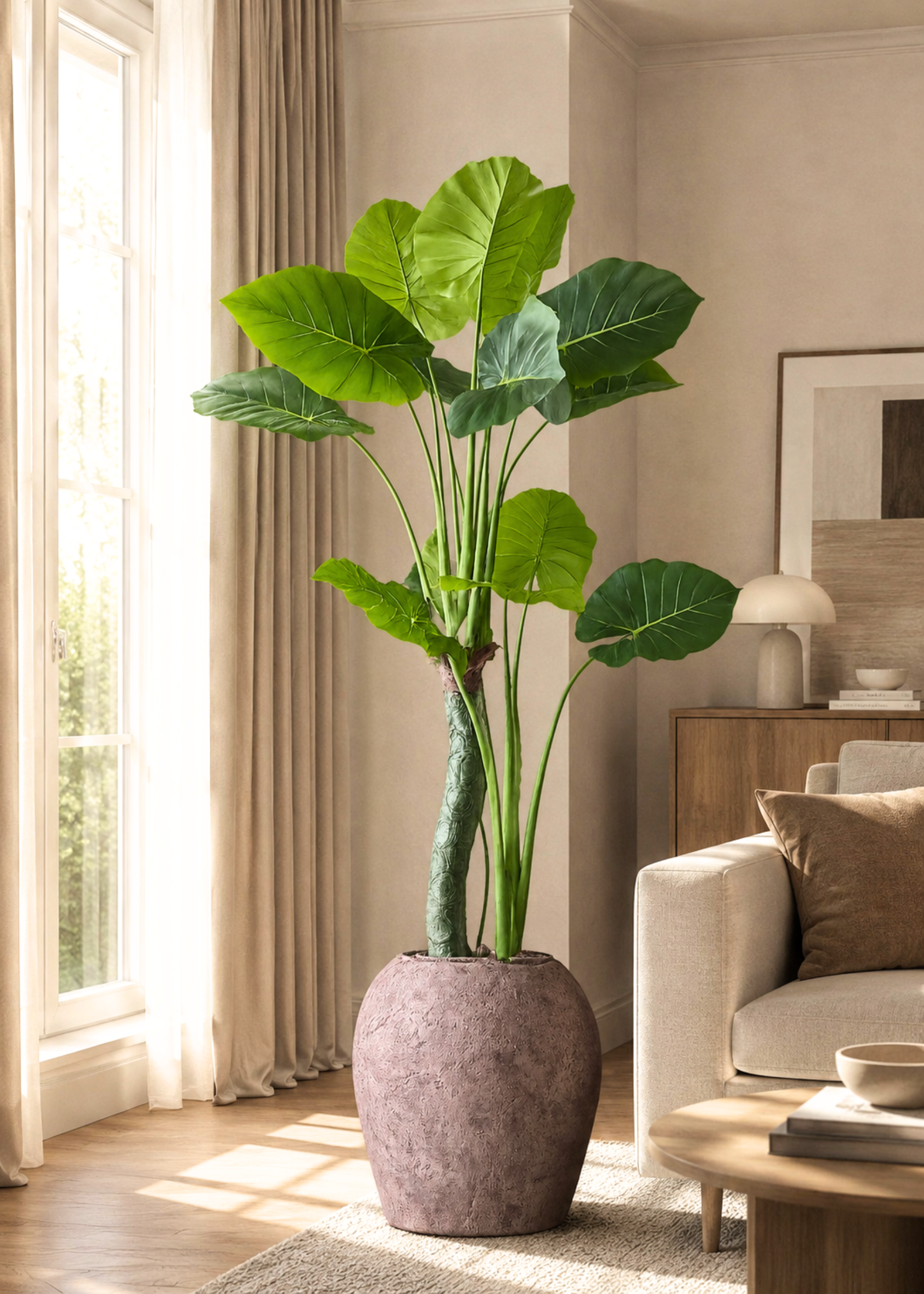 Artificial Evergreen Alocasia Plant - 5 Feet
