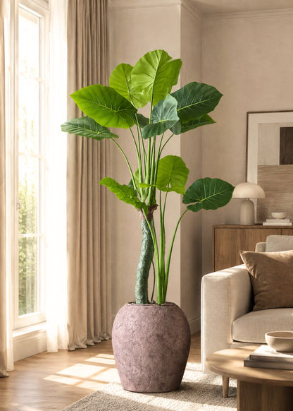 Artificial Evergreen Alocasia Plant - 5 Feet