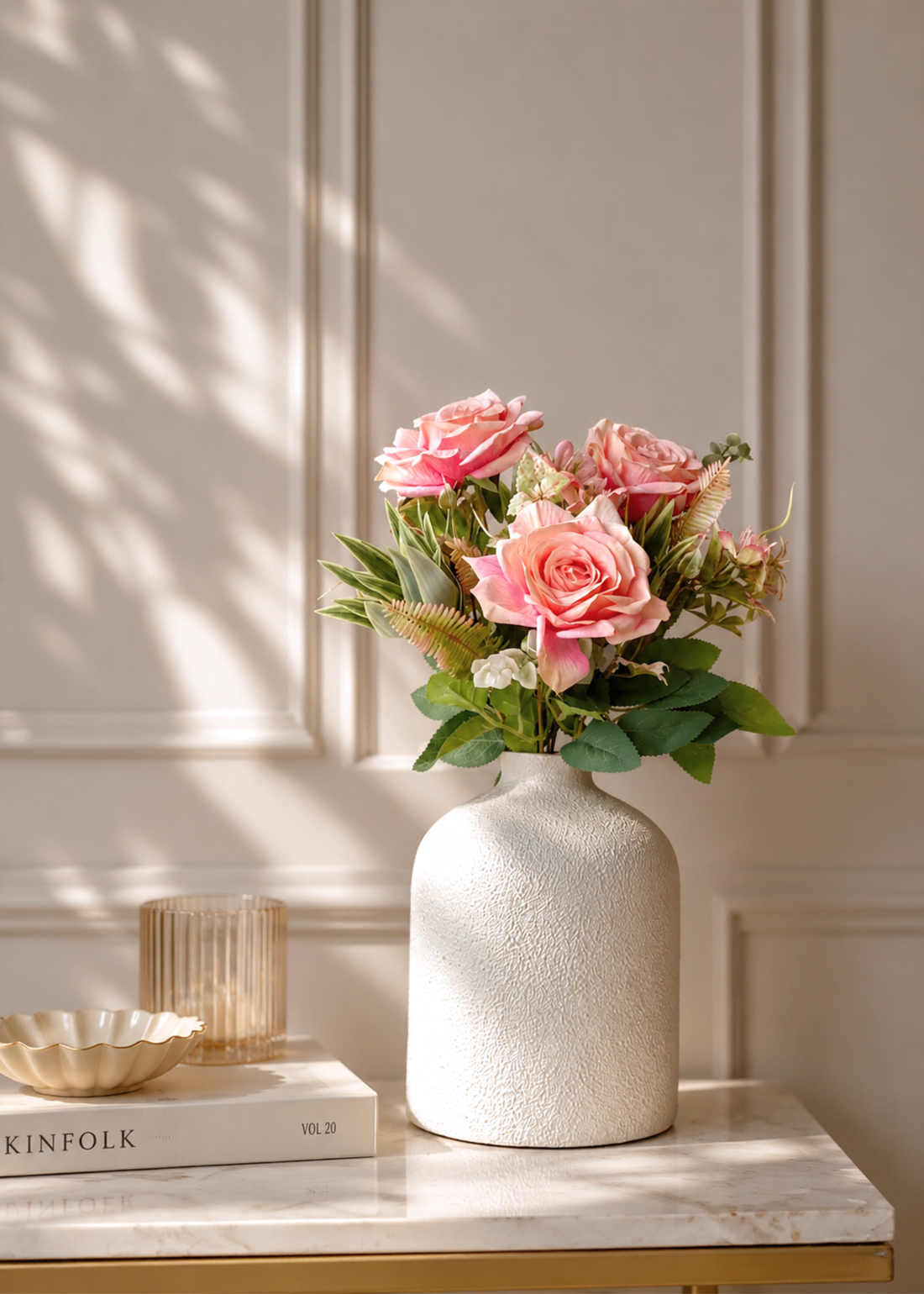 Artificial Garden Rose Bunch