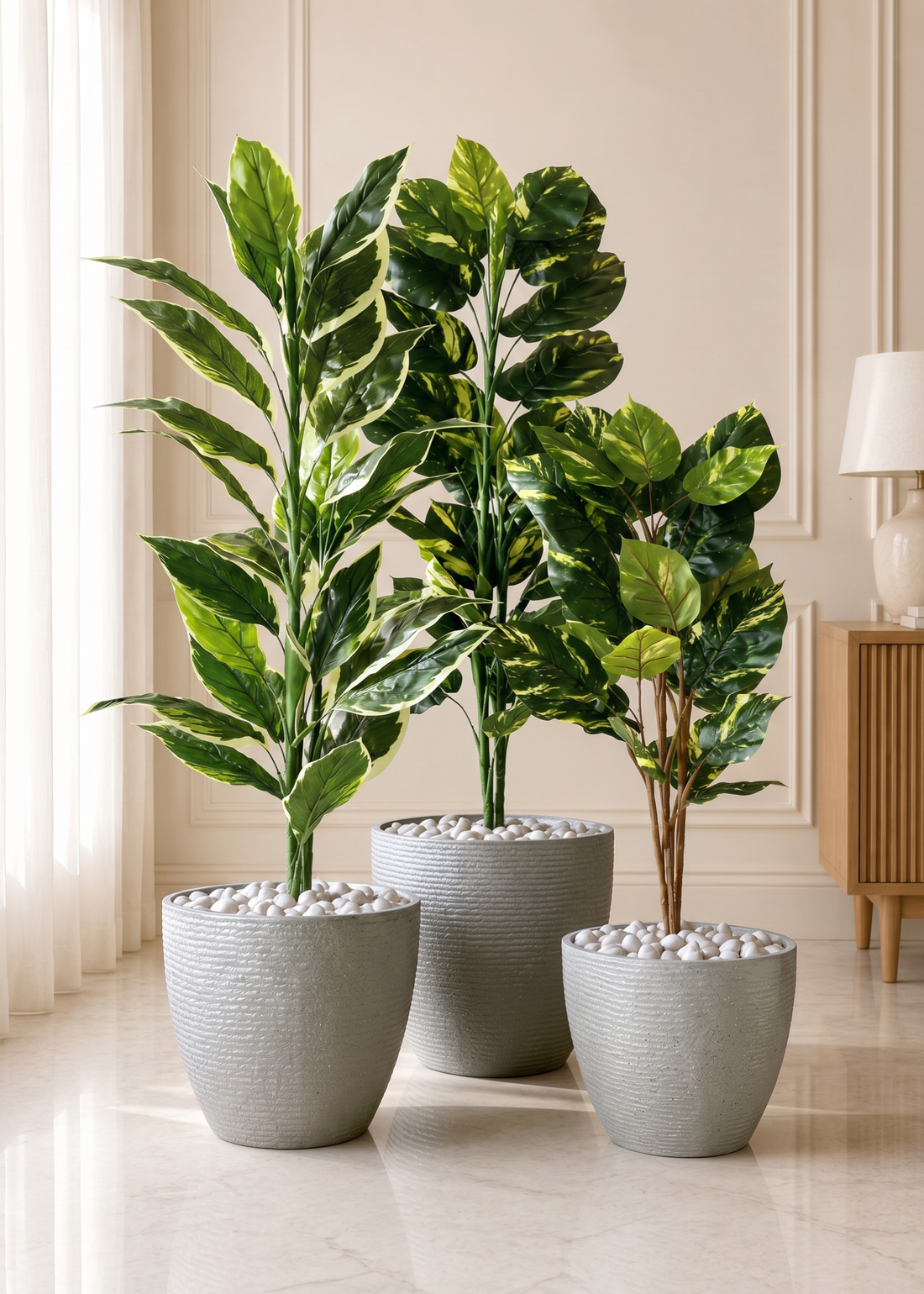 Taper Planters - Light Grey