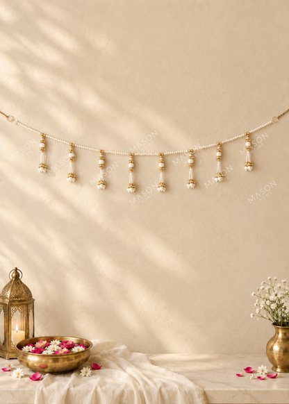 Festive Celeste Pearl Toran