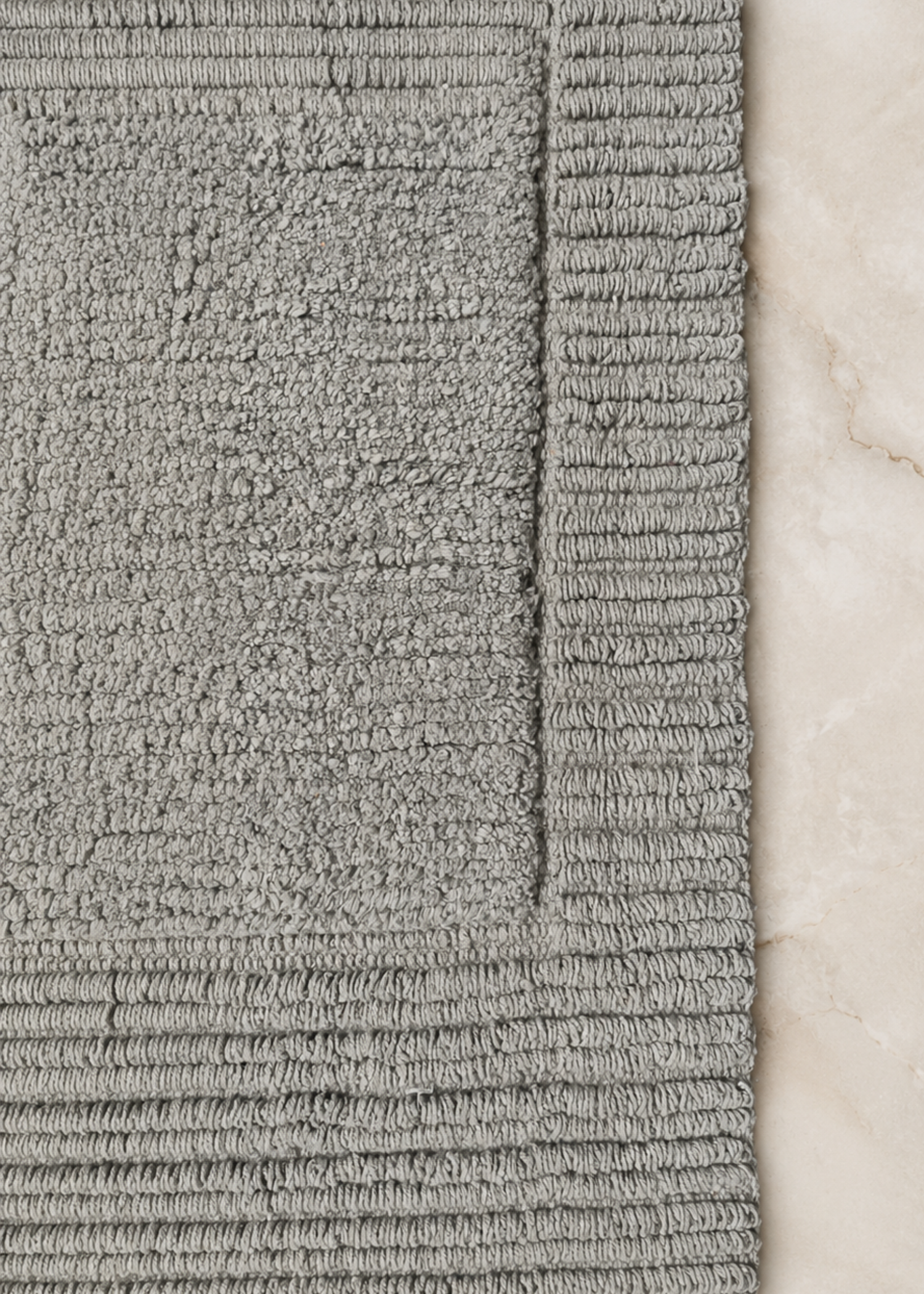 Mysa Anti Slip - Woven - Cotton Bath Mat - Grey - 45 x 30 cm