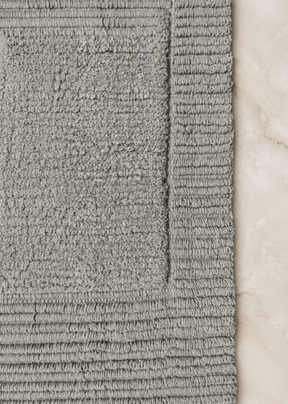 Mysa Anti Slip - Woven - Cotton Bath Mat - Grey - 45 x 30 cm