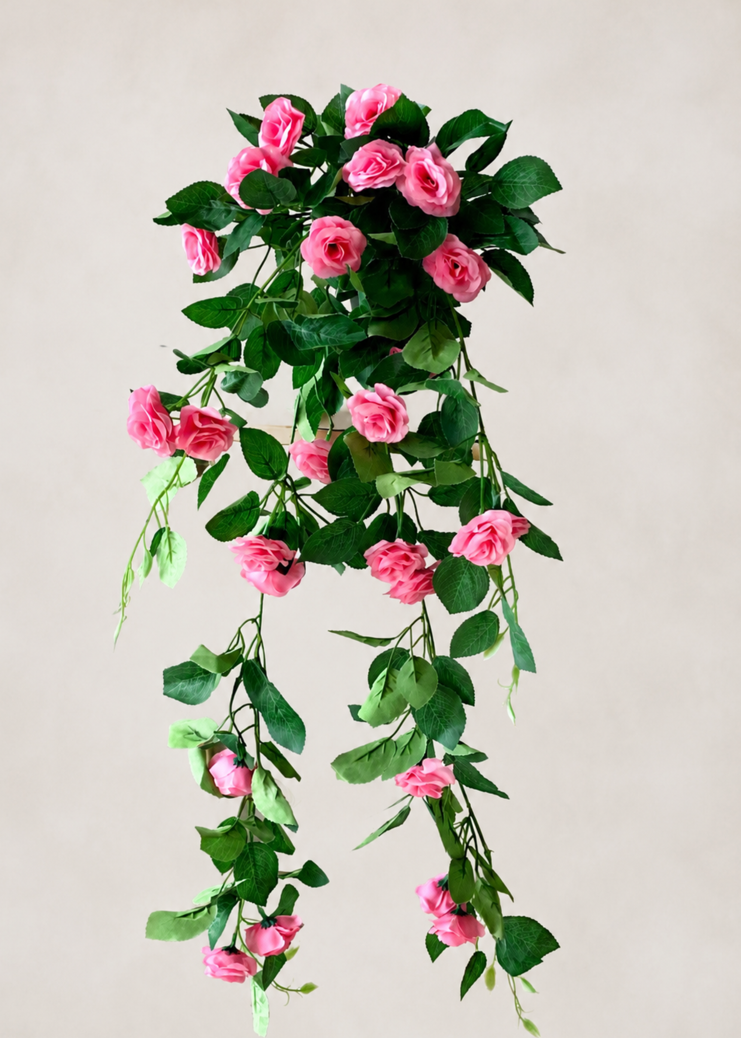 Artificial Trailing Rose Vine Plant - Pink