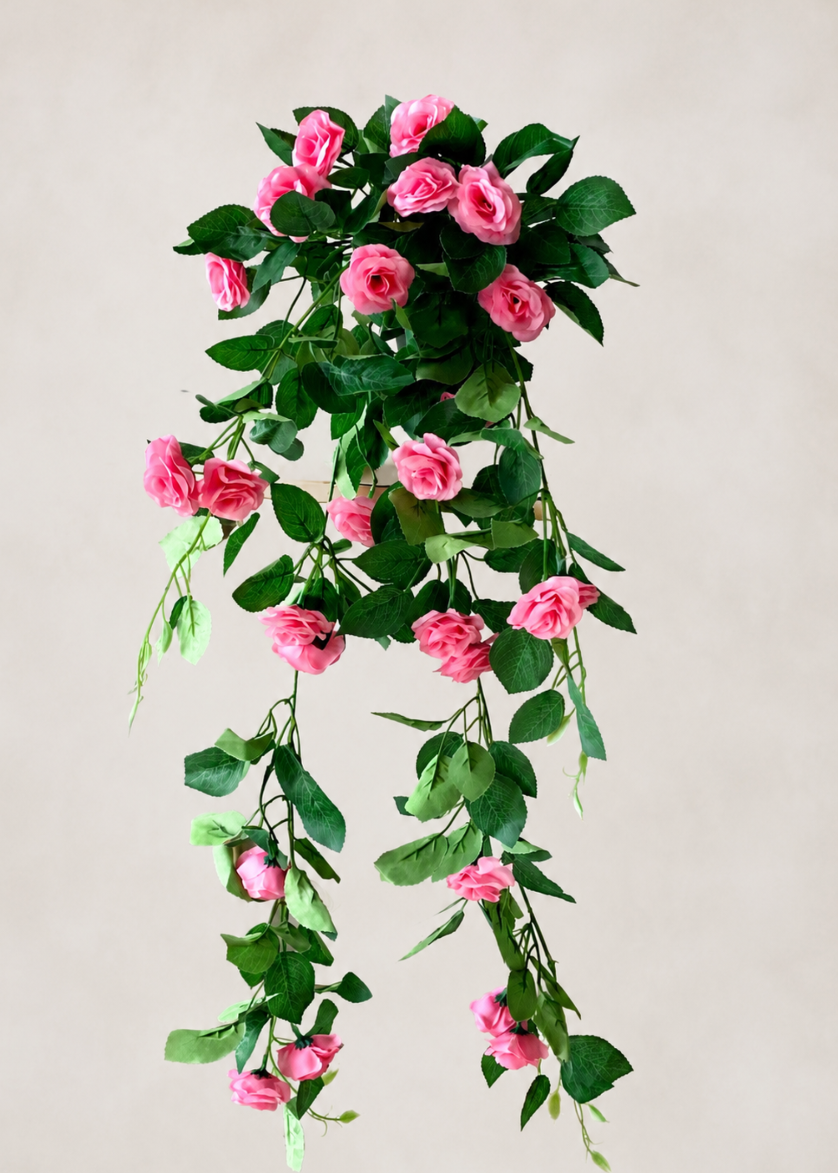 Artificial Trailing Rose Vine Plant - Pink