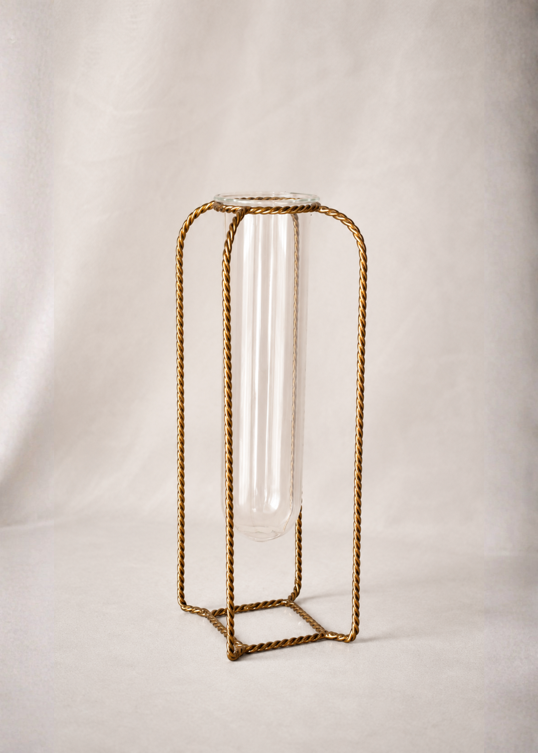 Braided Gold Test Tube Vases