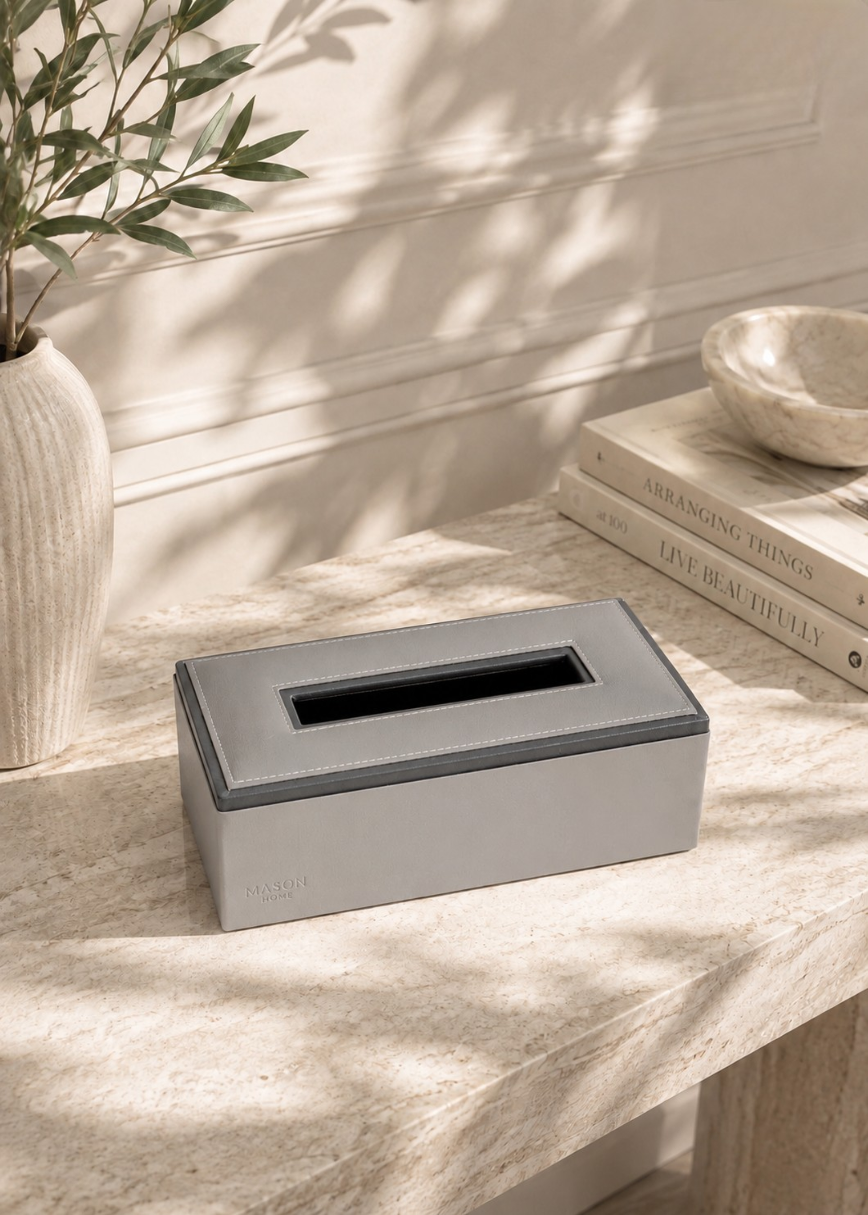 Naples Grey Tissue Box