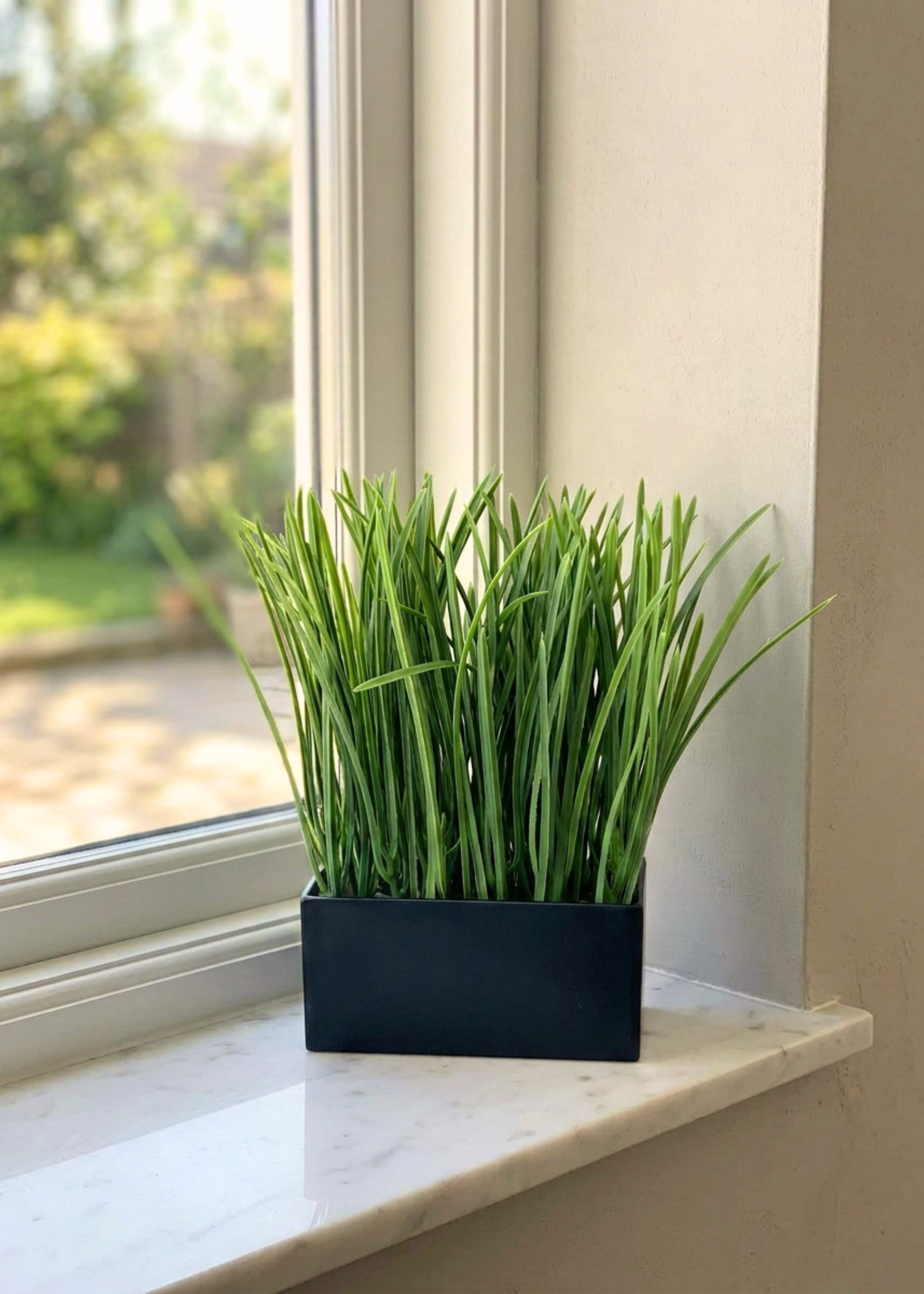 Artficial Grass Plant (Black Pot)