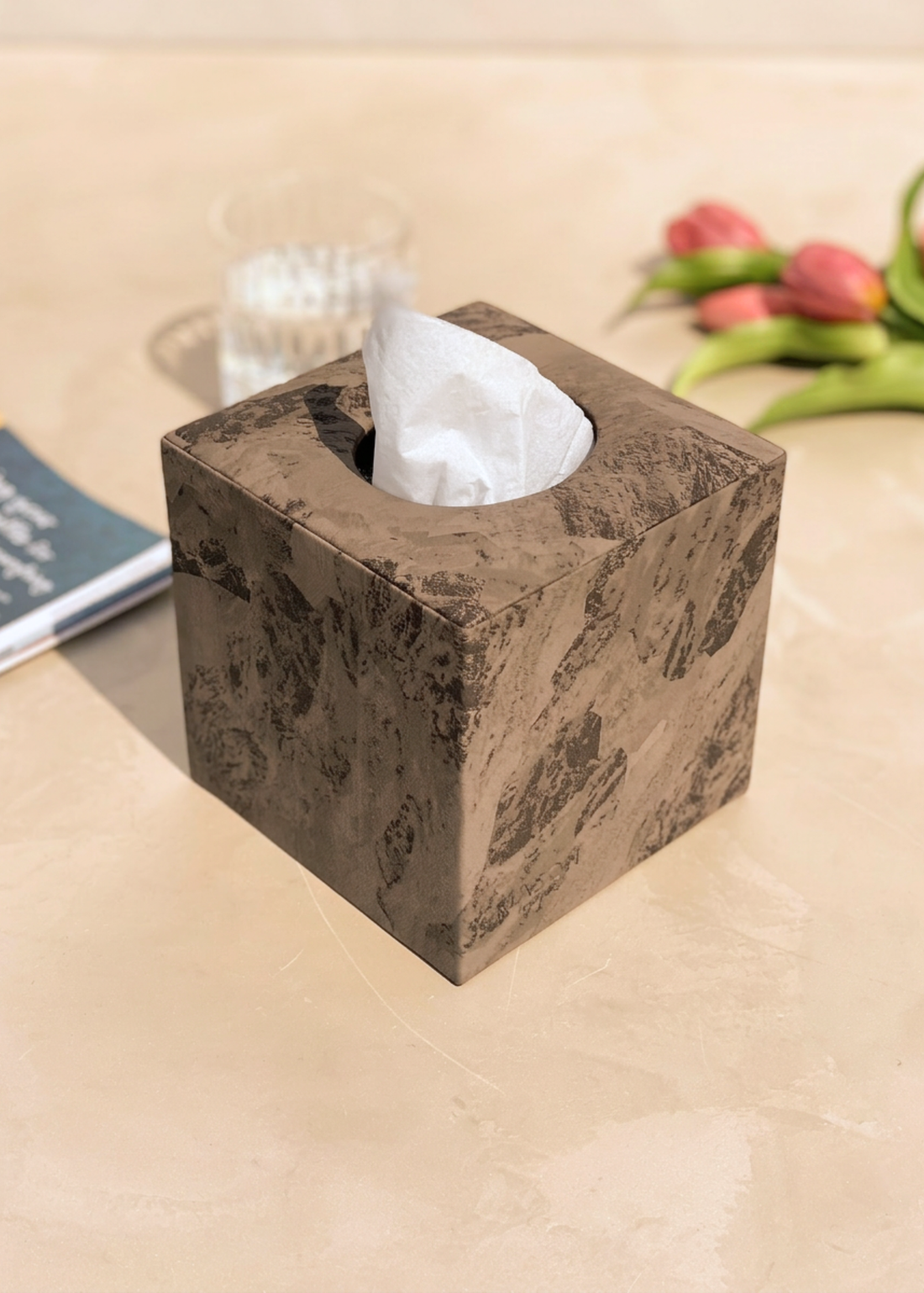 Indo Mocha Square Tissue Box