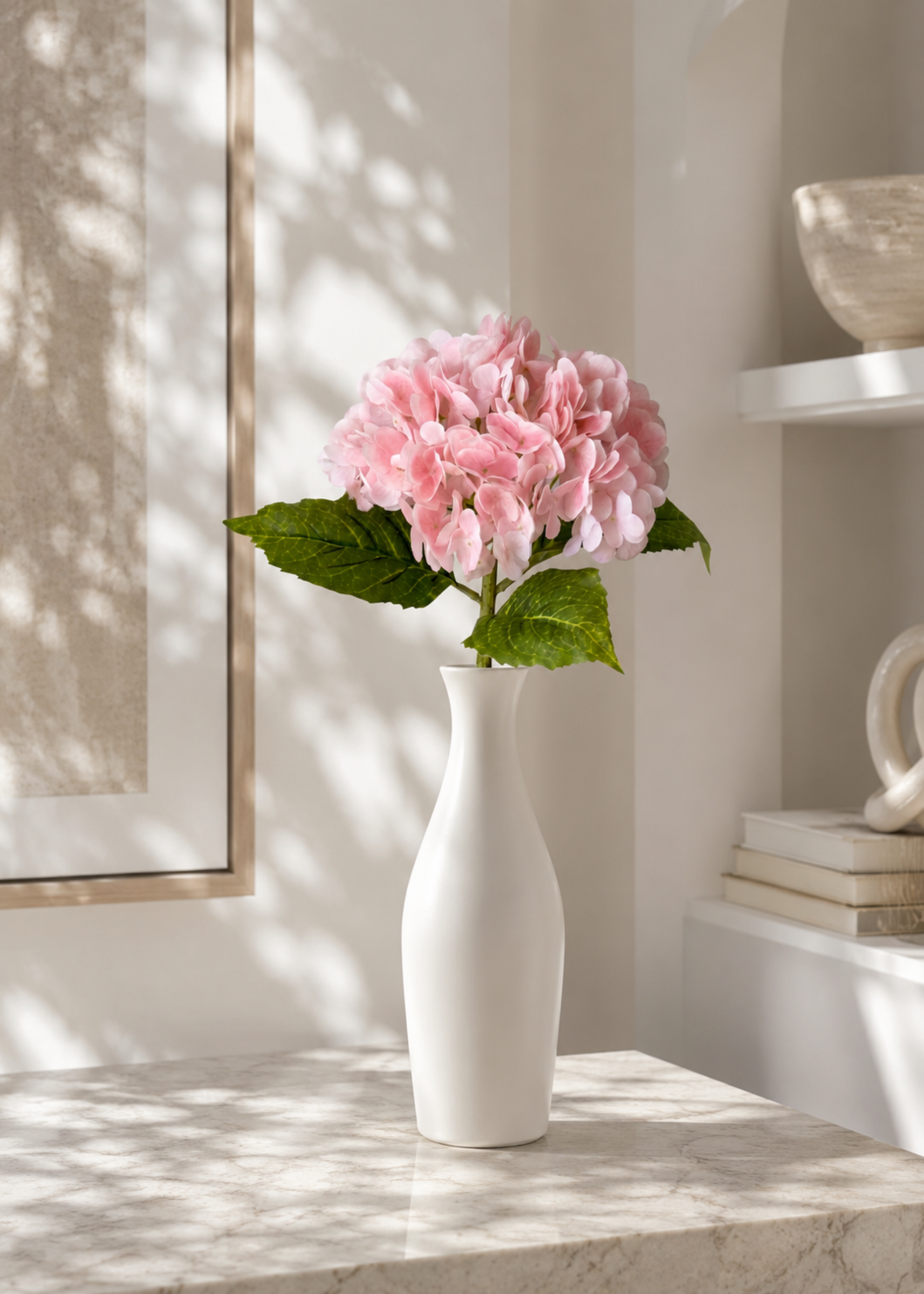 Artificial Hydrangea Flower Bunch – Blush Pink