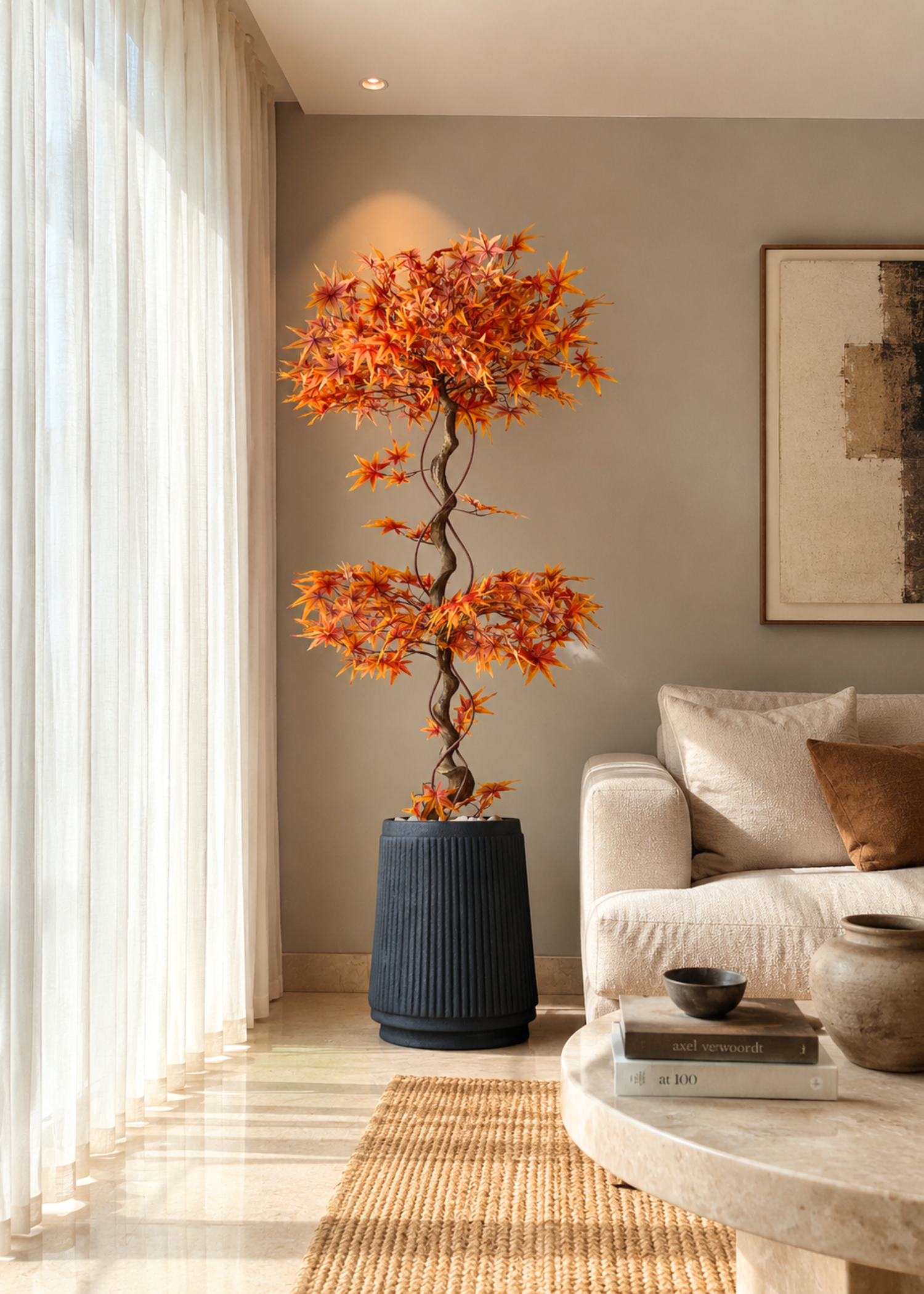 Artificial Amber Maple Plant - 6 Feet