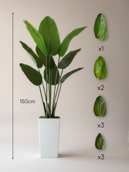 Artificial Emerald Palm Plant + Pot - 5 Feet