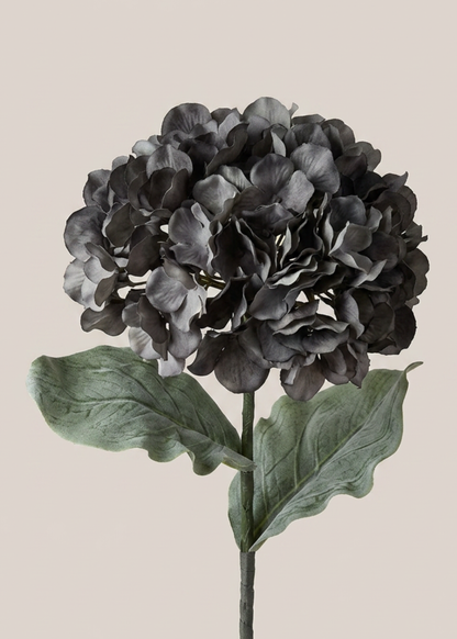 Artificial Hydrangea Flower Stem - Grey Ombre (One Stem)