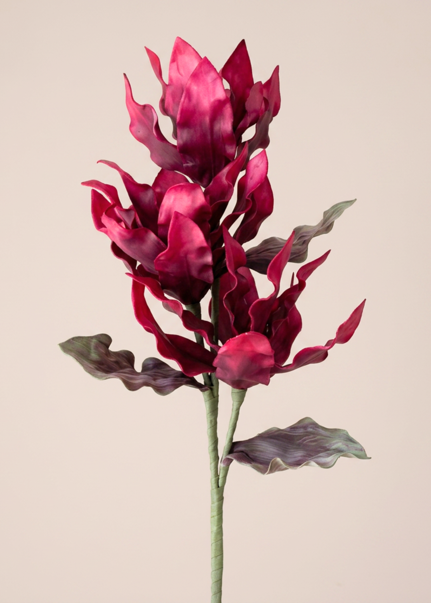 Artificial Magnolia Flower Stem -  Magenta Ombre (One Stem)