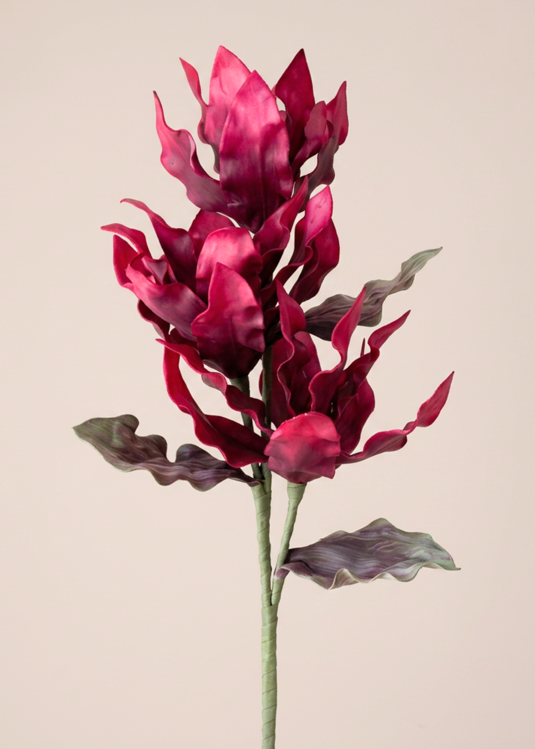 Artificial Magnolia Flower Stem -  Magenta Ombre (One Stem)
