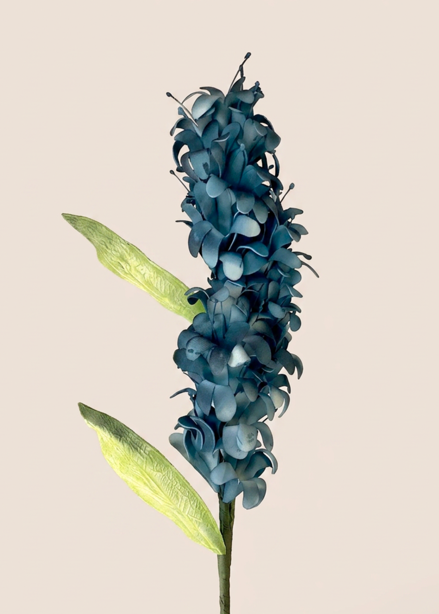 Artificial Madonna Lily Flower Stem - Blue Ombre (One Stem)