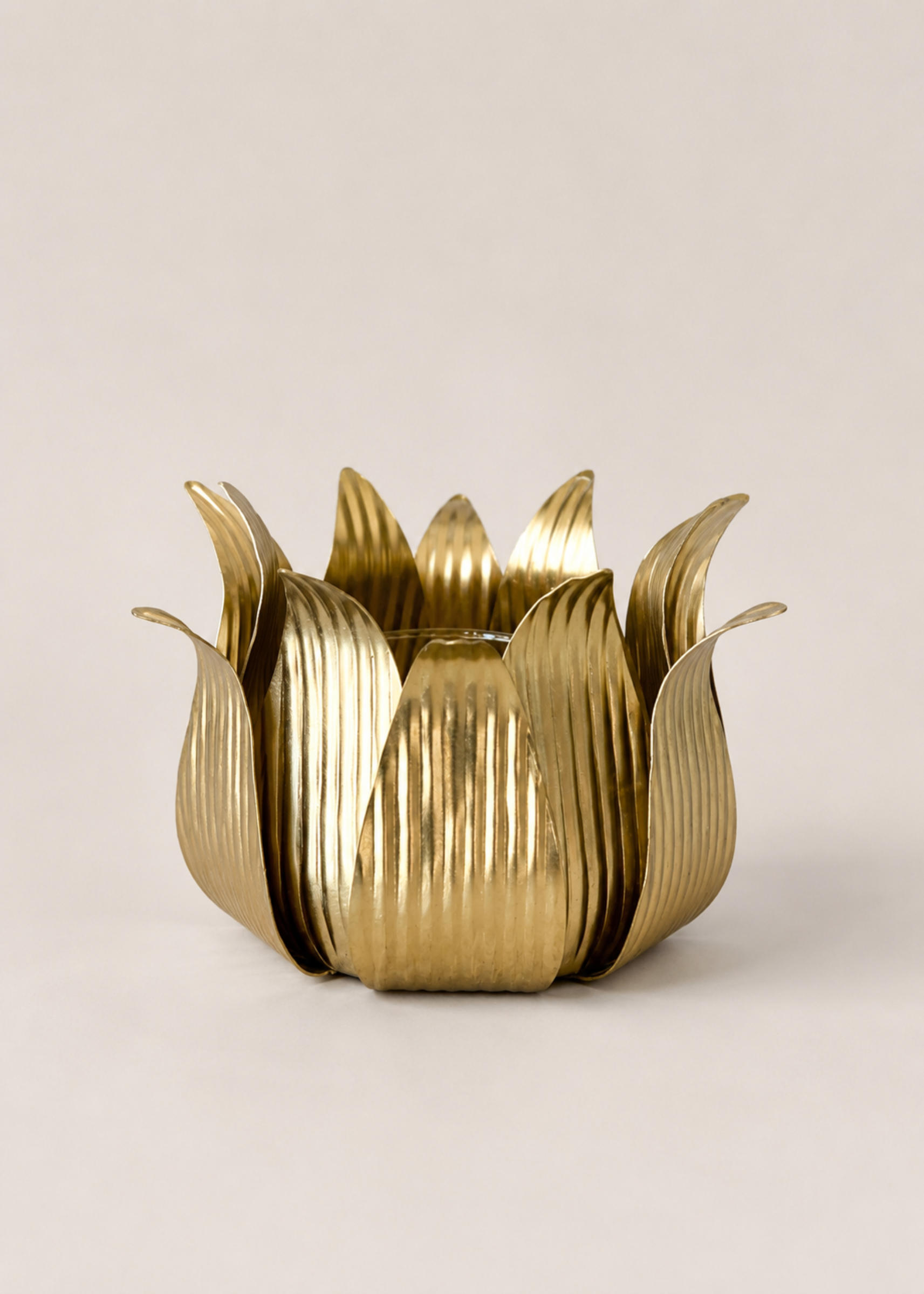 Gold Lotus Diyas