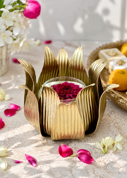 Gold Lotus Diyas