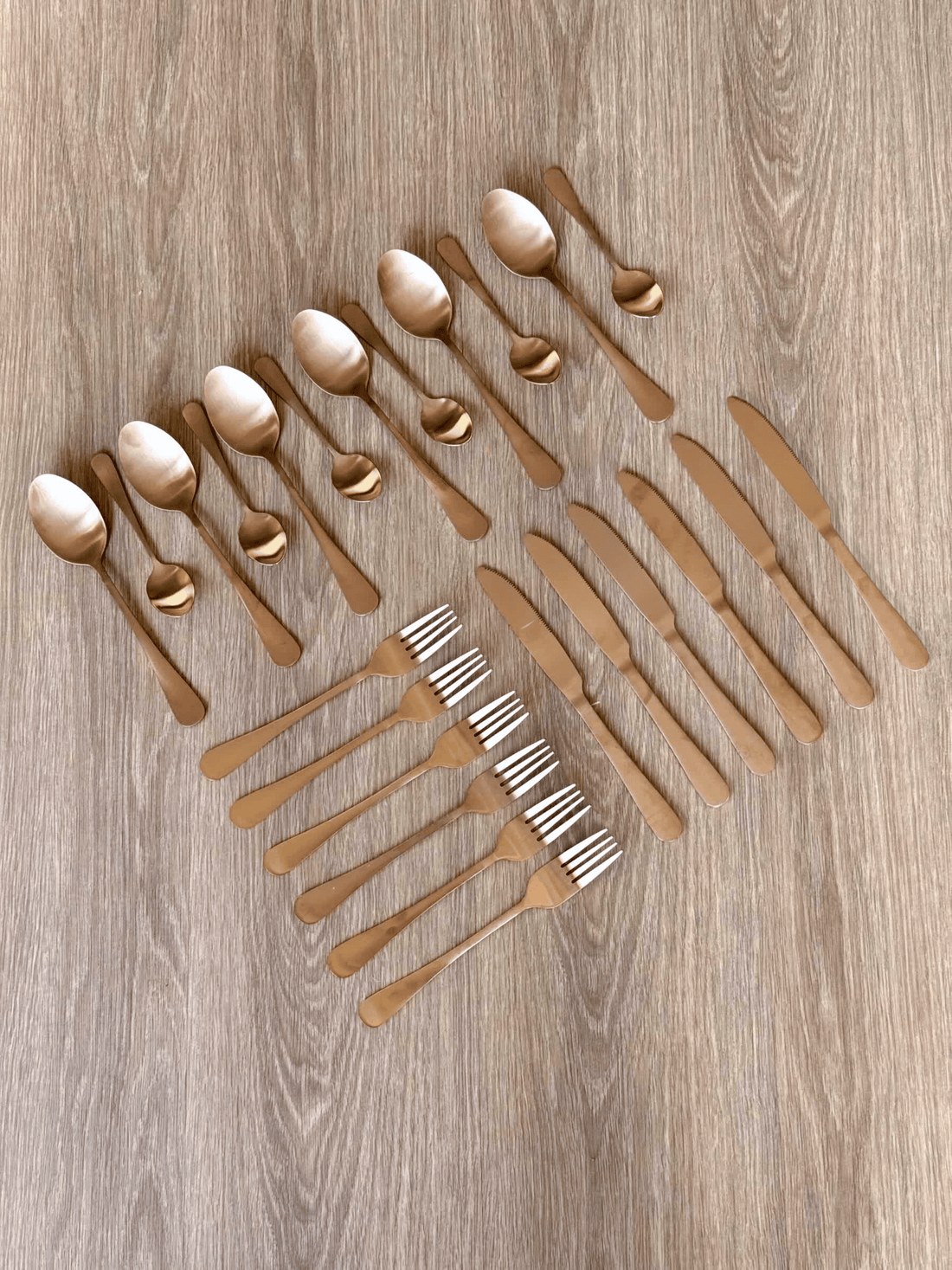 Rose Gold Cutlery Set - 24pcs