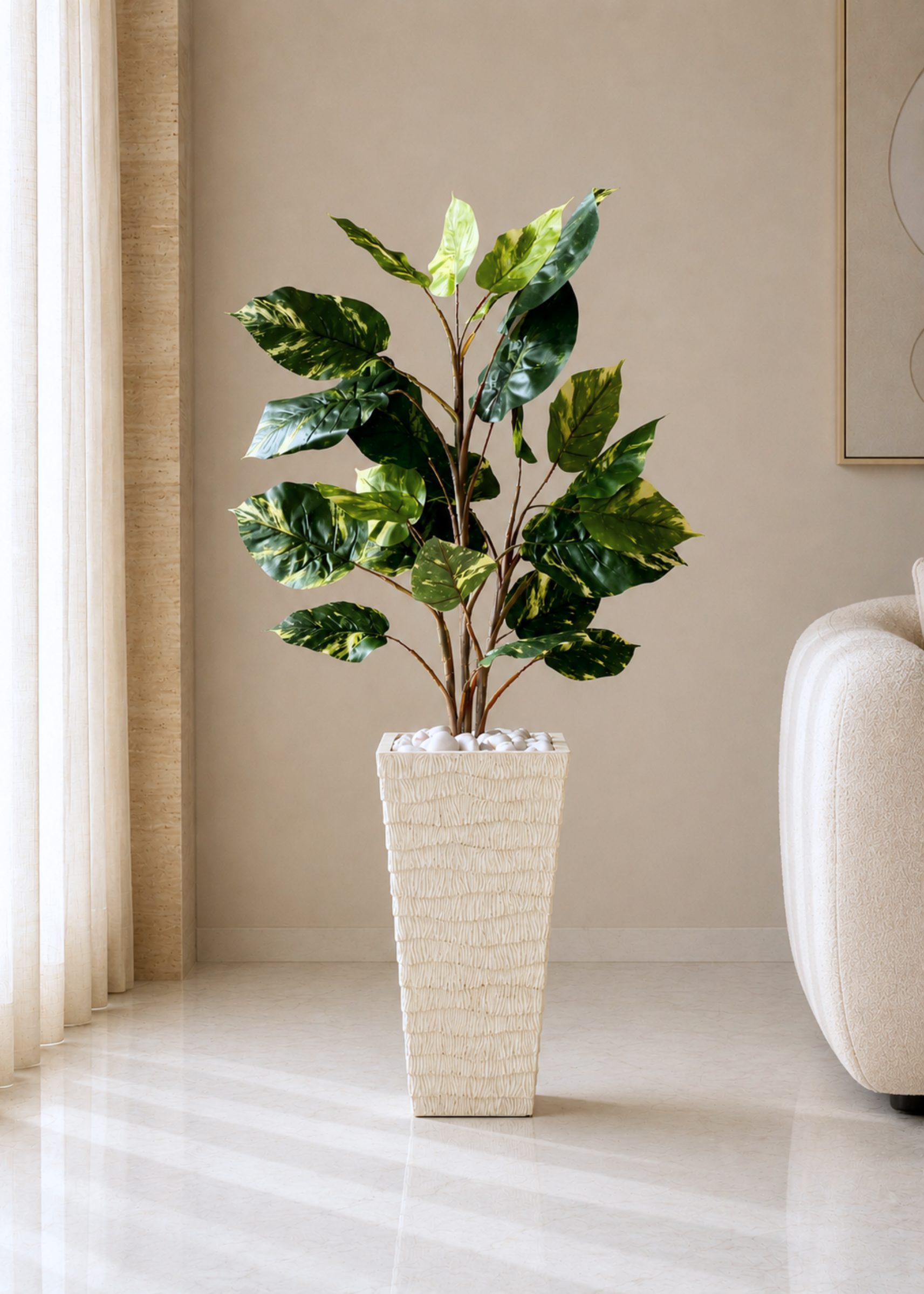 Carved Planters - Ivory