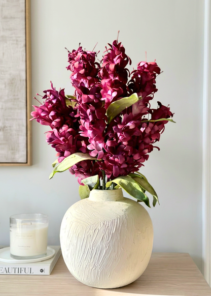 Artificial Madonna Lily Flower Stem - Fuchsia Ombre (One Stem)