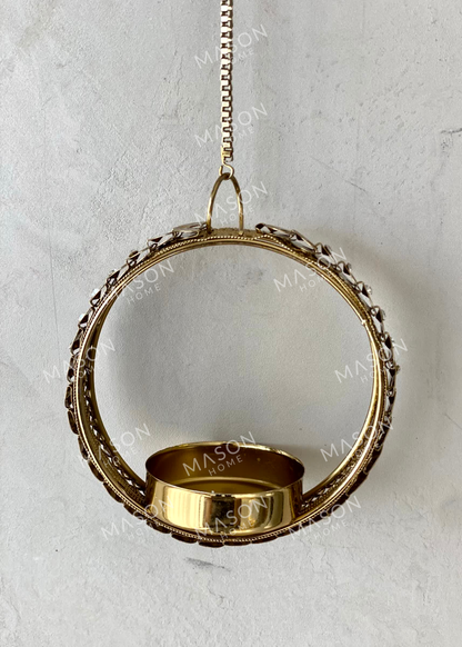 Festive Golden Glow Diya - Set of 2