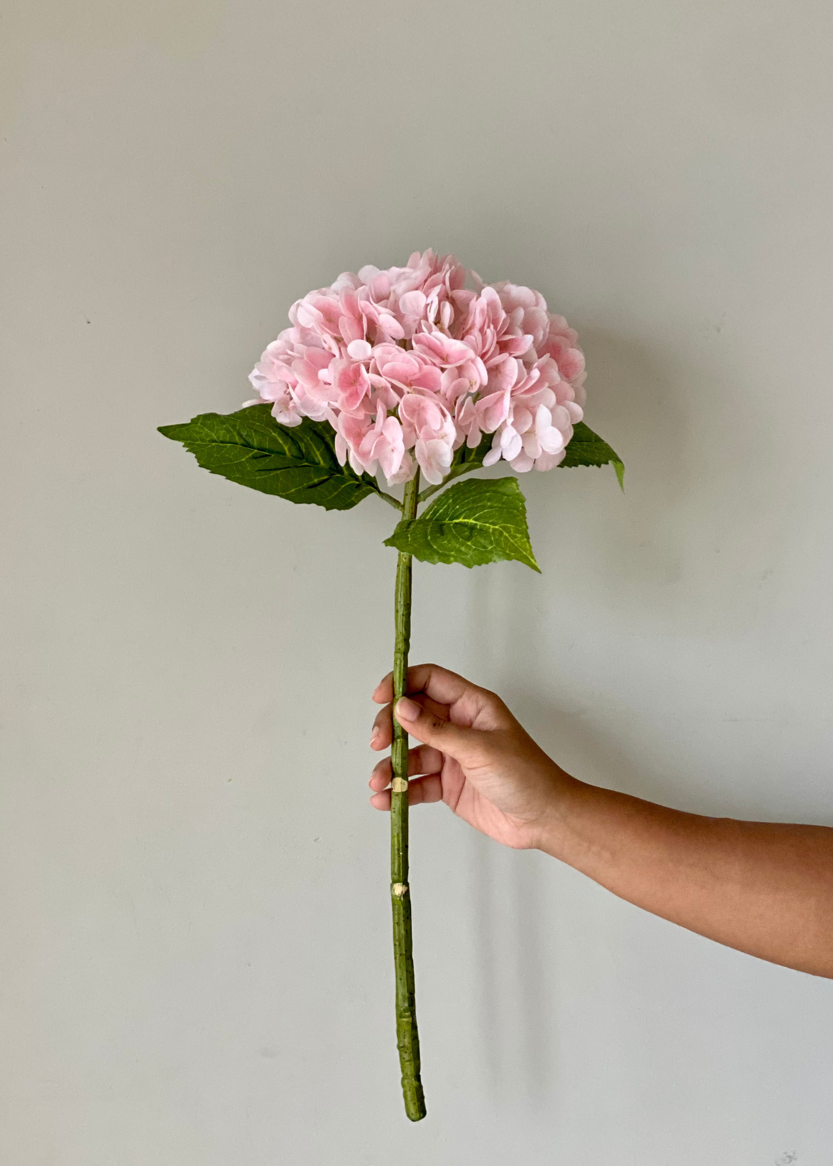 Artificial Hydrangea Flower Bunch – Blush Pink