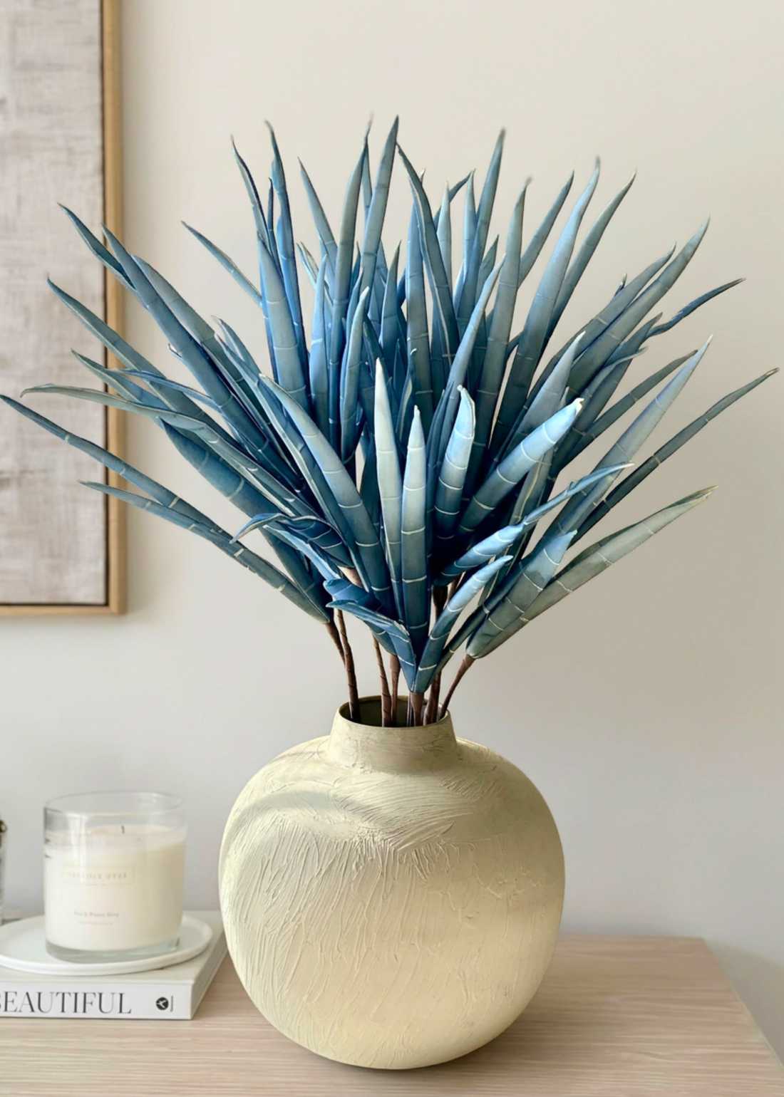 Artificial Bamboo Stalks - Blue Ombre (One Stem)