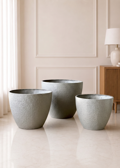 Taper Planters - Light Grey