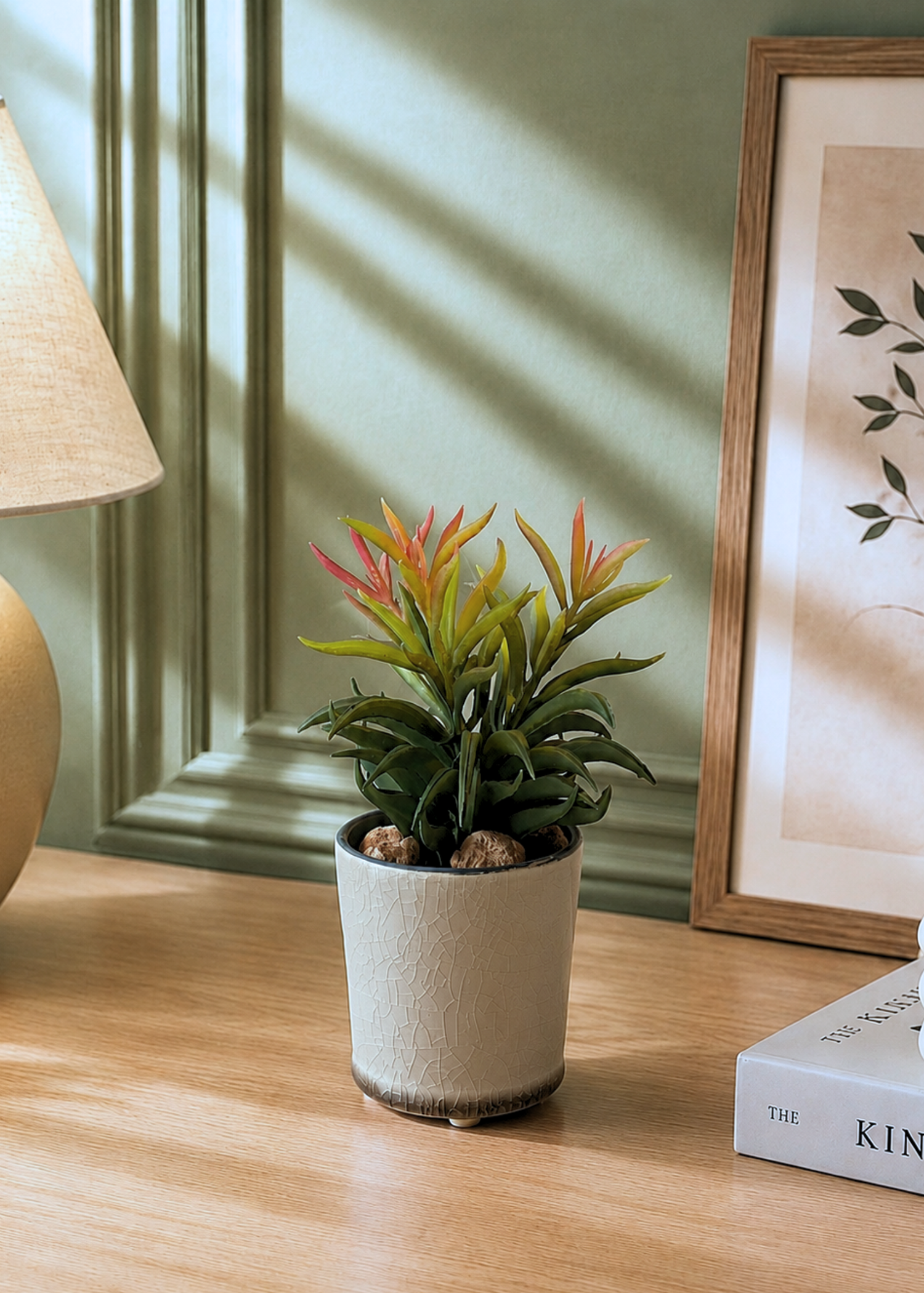 Artificial Bromeliad Tabletop Plant