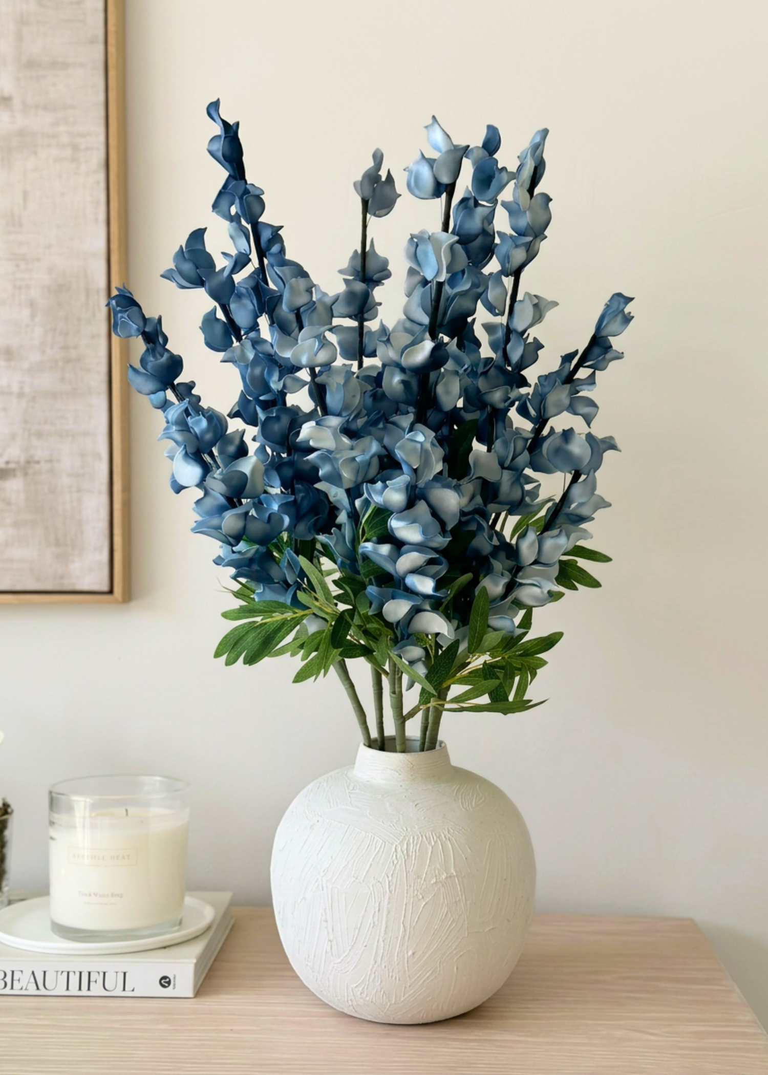 Artificial Dragon Flower Stem - Blue Ombre (One Stem)